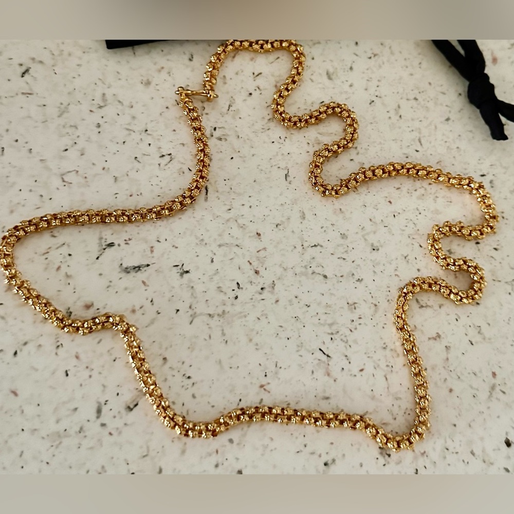 22K gold necklace, 26 inches in length.